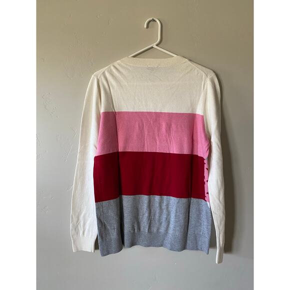 Talbots Multicolored Snowflake Cotton Blend Sweater- Size Large - Picture 4 of 4